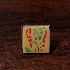 Vintage McDonald’s “Doing Whatever It Takes!” Employee Lapel Hat‎ Pin